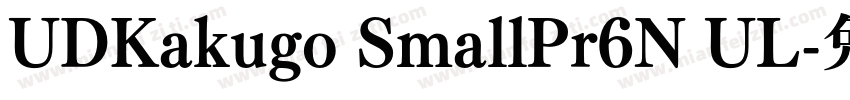 UDKakugo SmallPr6N UL字体转换